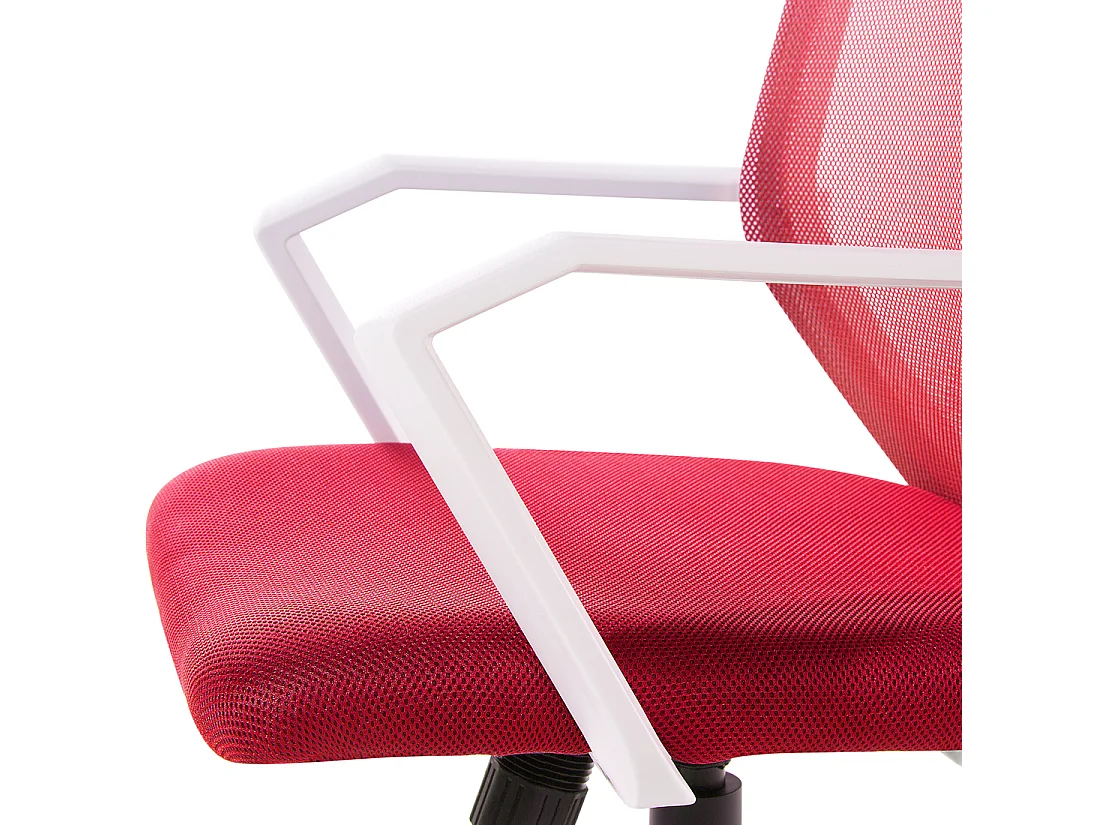 Trendy Bürostuhl drehbar höhenverstellbar mit Gasdruckfeder rot Relief