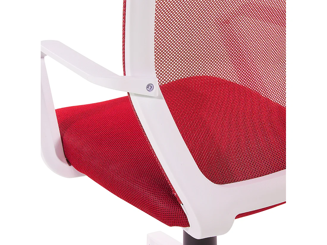 Trendy Bürostuhl drehbar höhenverstellbar mit Gasdruckfeder rot Relief