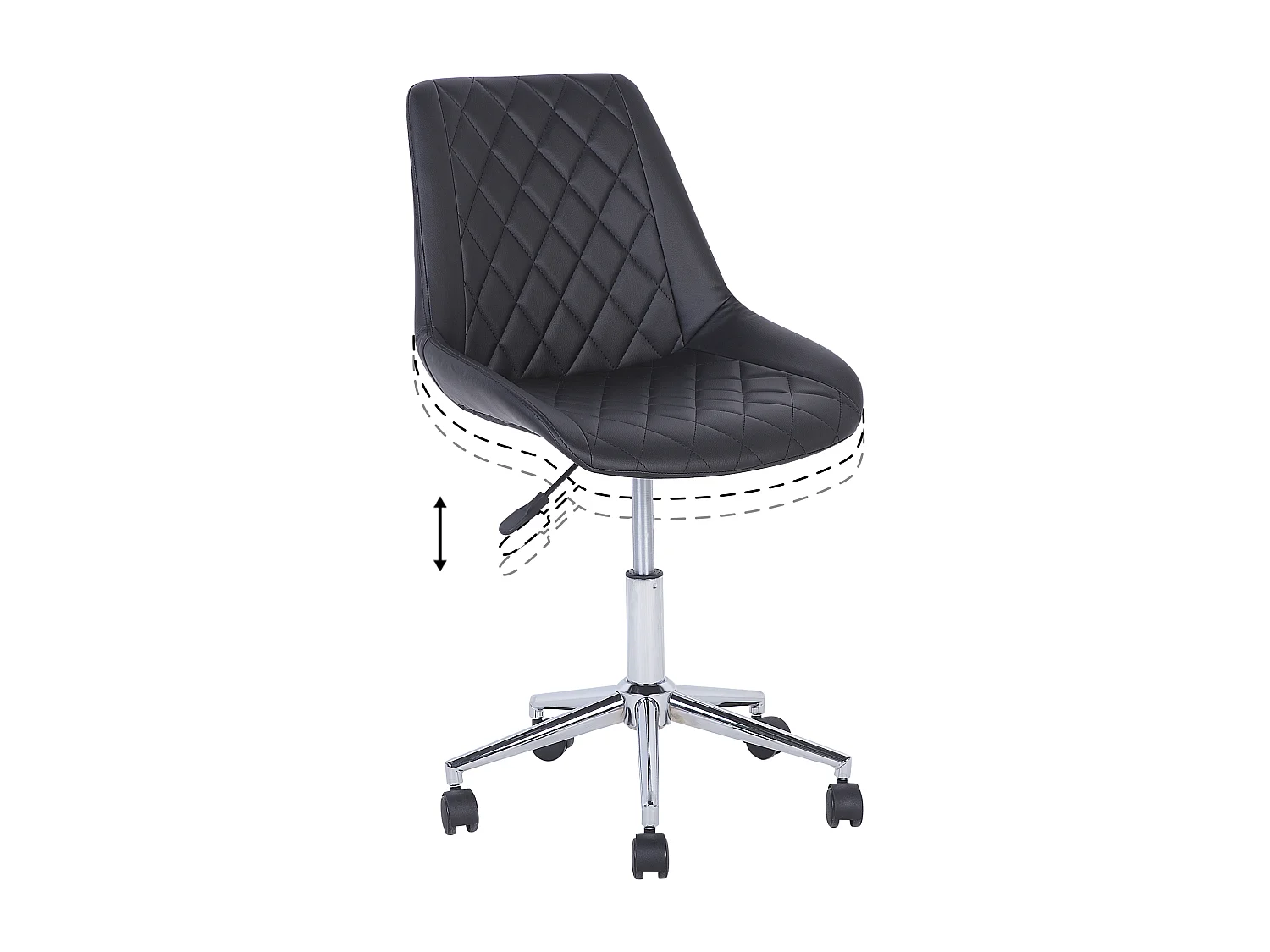 Chaise de bureau MARIBEL Cuir PU Noir