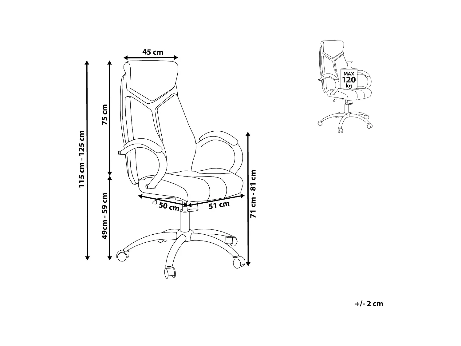 Bürostuhl drehbar FORMULA Beige