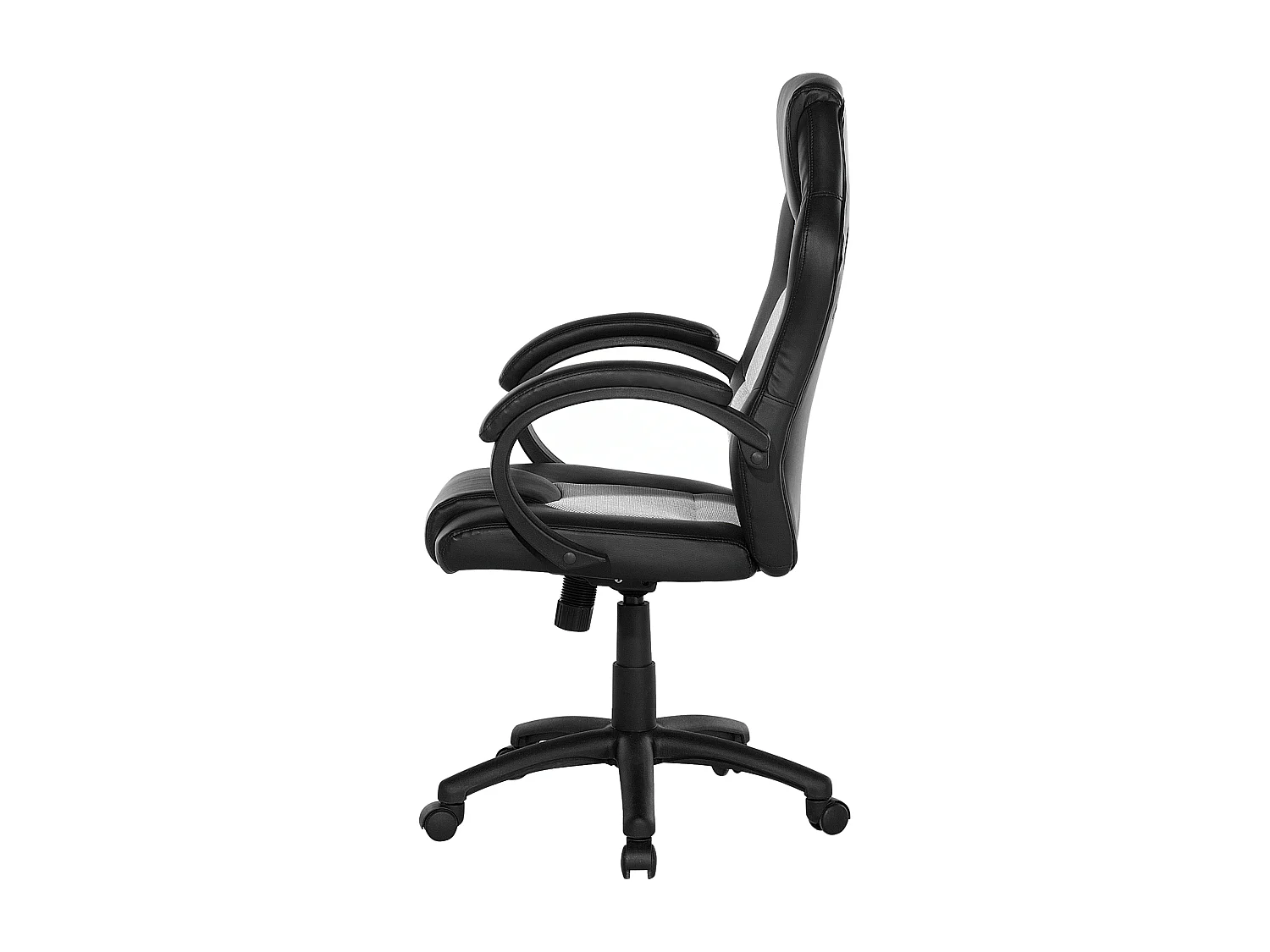 Silla de oficina giratoria FIGHTER Piel sintética Gris claro