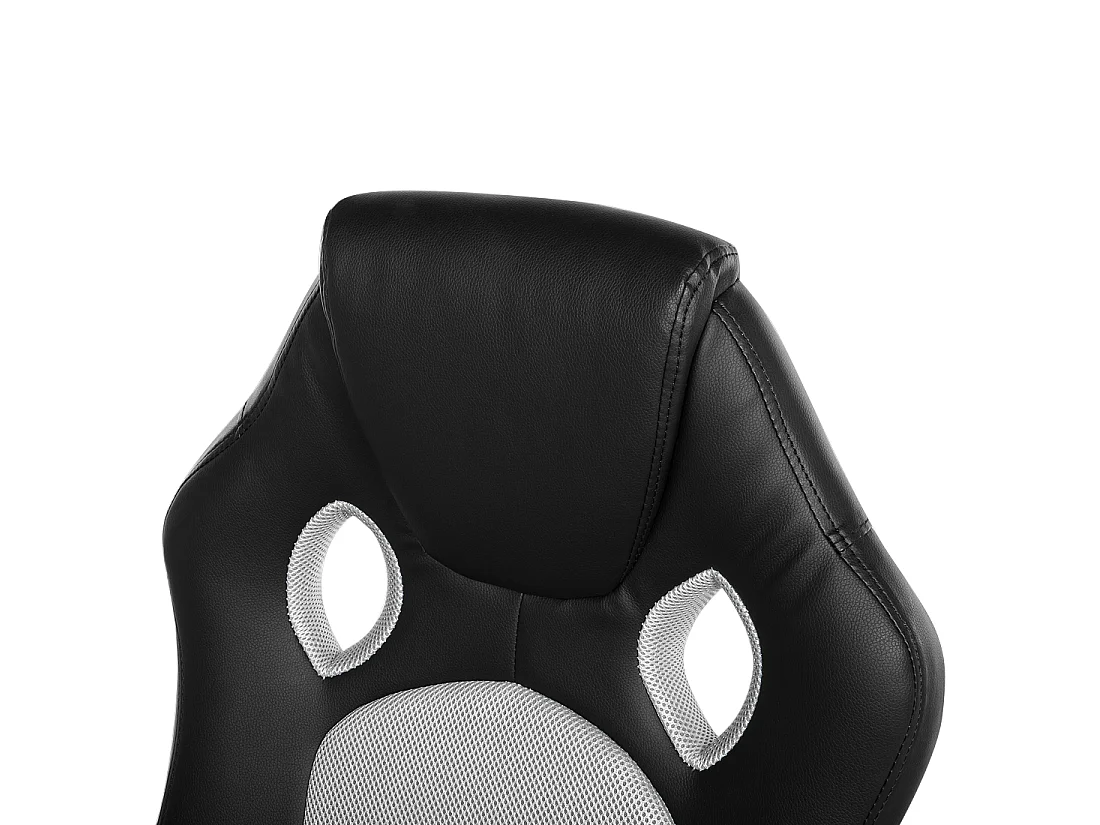 Chaise de bureau FIGHTER Cuir PU Gris clair