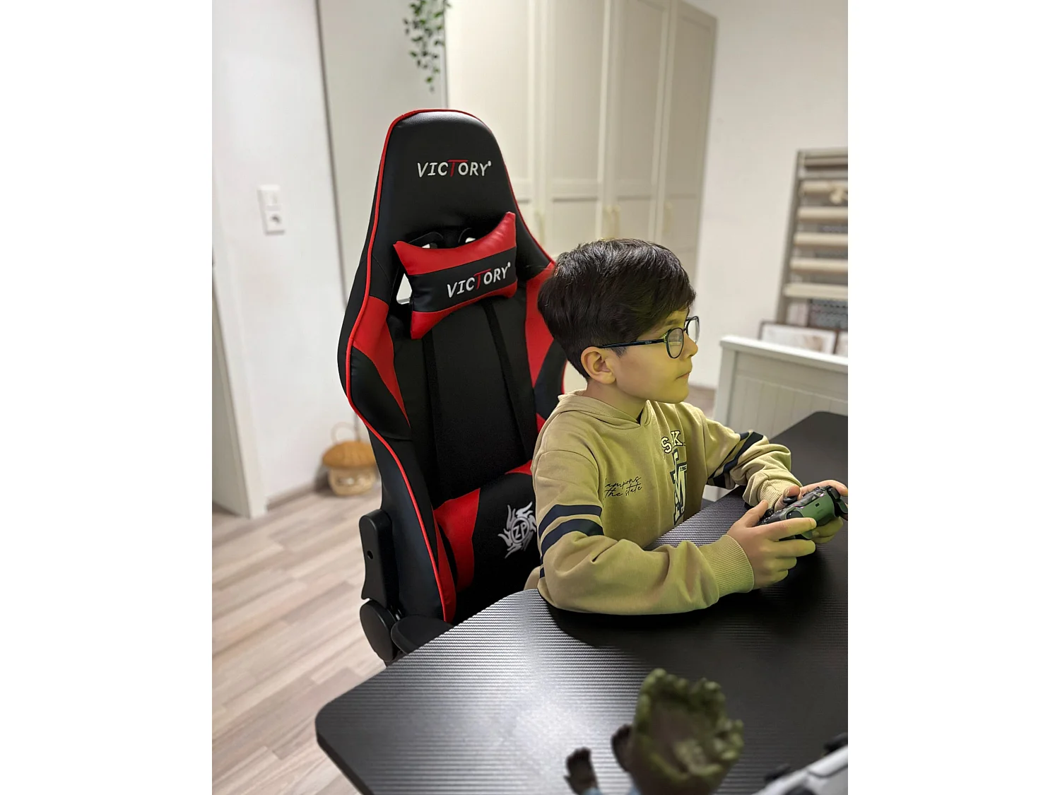 Siège de gaming VICTORY Cuir PU Rouge