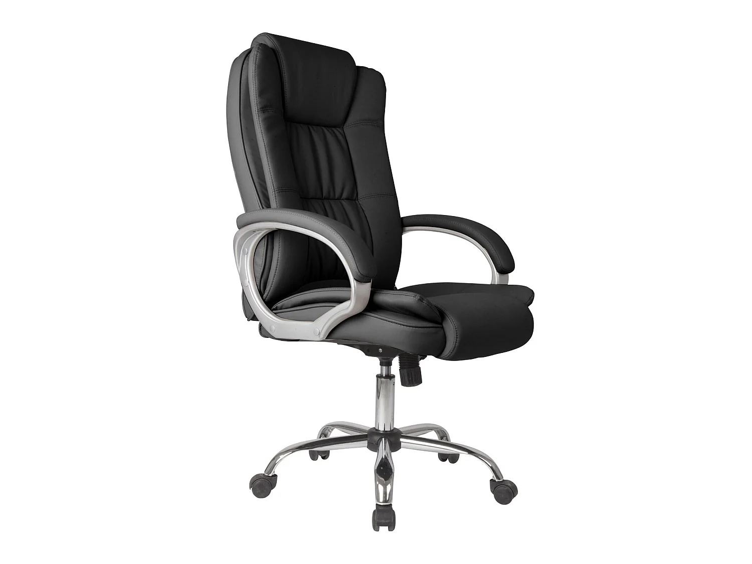 Chaise de Bureau Karen Elevable et Fauteuil inclinable en Simili Cuir Noir