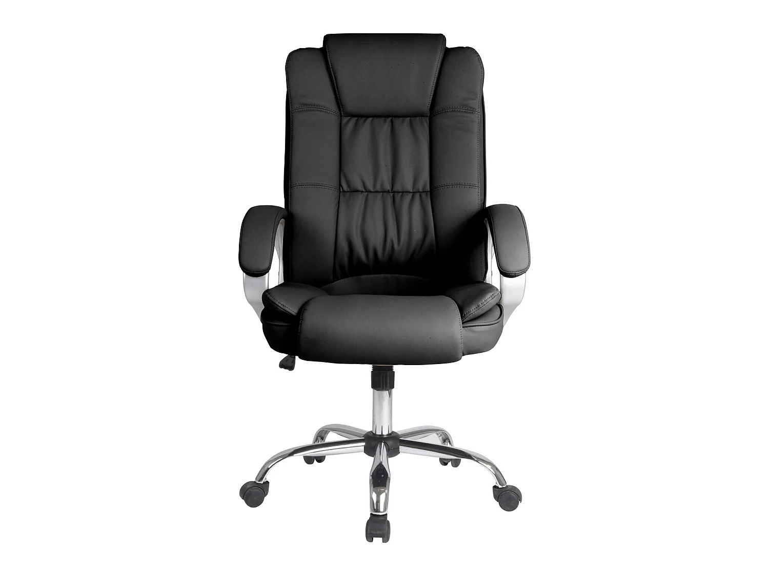 Sillón de Oficina Karen elevable y reclinable, Piel sintética, Color Negro