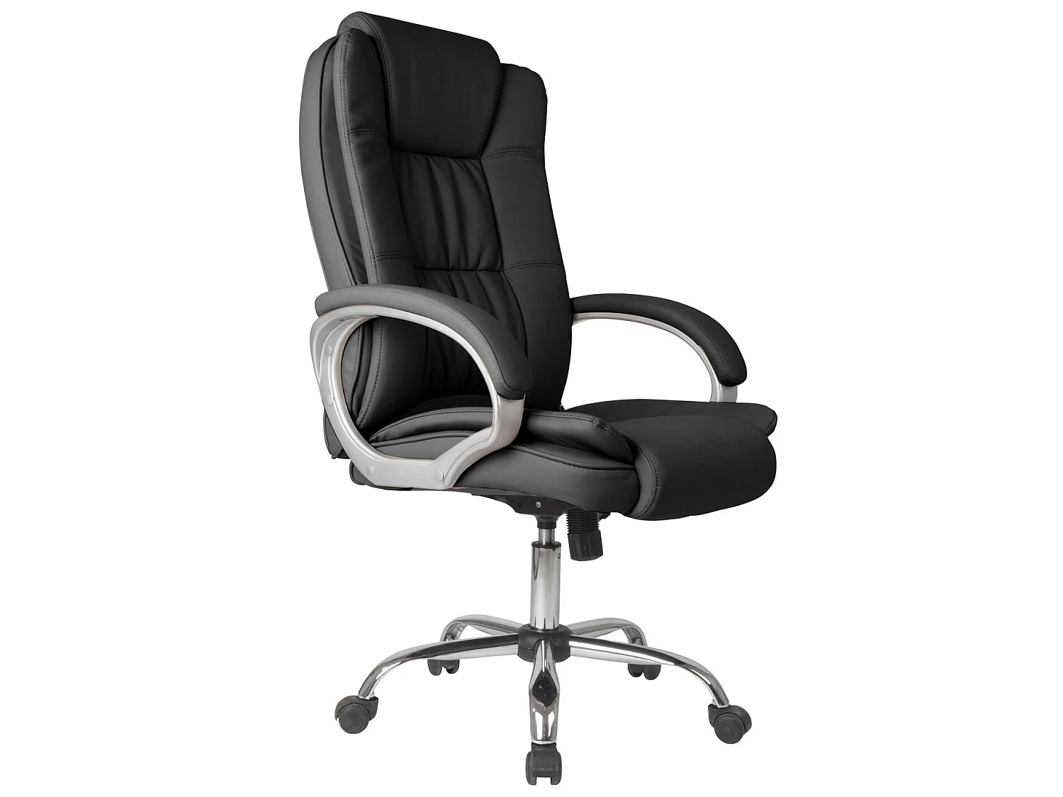 Sillón de Oficina Karen elevable y reclinable, Piel sintética, Color Negro