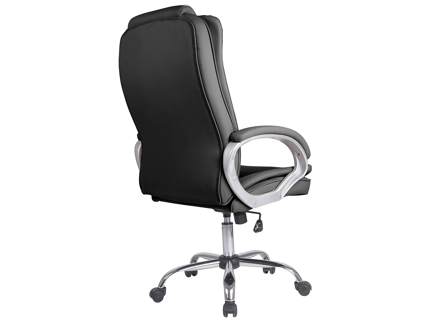 Sillón de Oficina Karen elevable y reclinable, Piel sintética, Color Negro