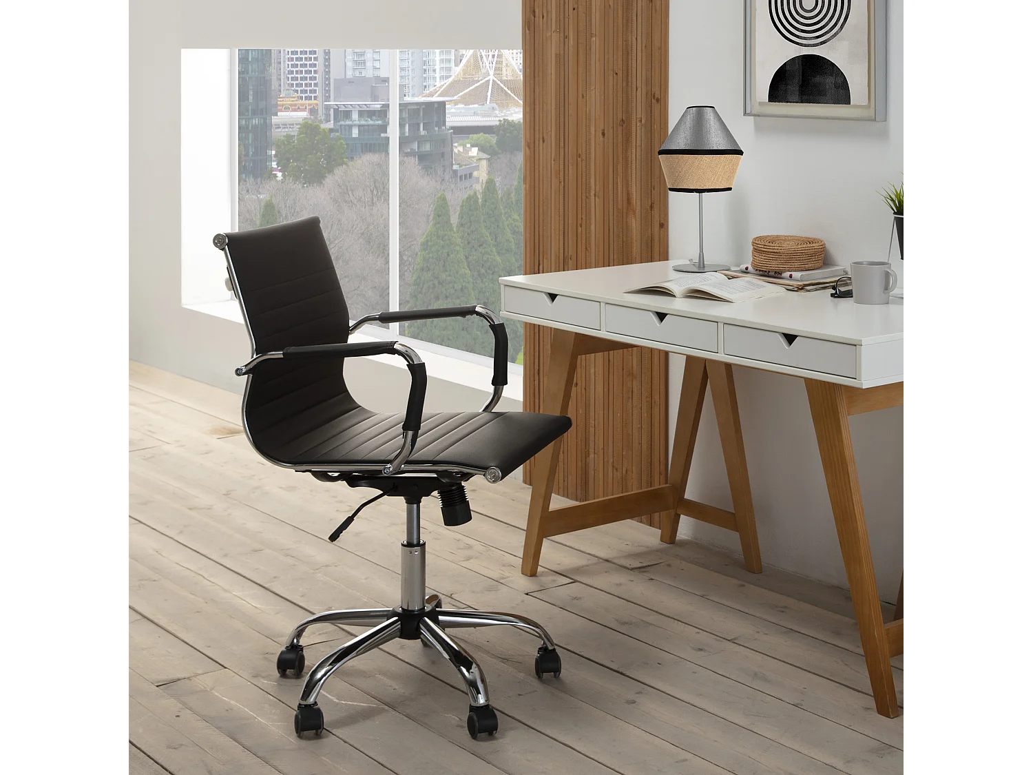Fauteuil de Bureau Croma inclinable Noir,Cuir Synthétique
