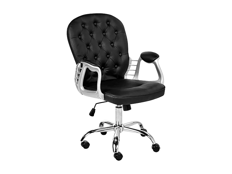 Chaise de bureau PRINCESS Cuir PU Noir