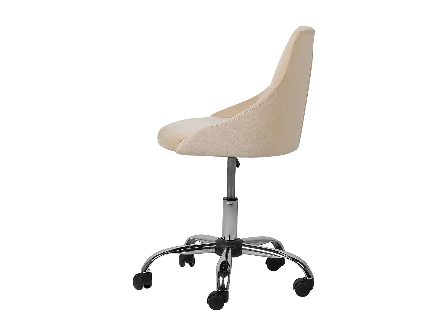 Bureaustoel Draaibaar PARRISH Fluweel Beige