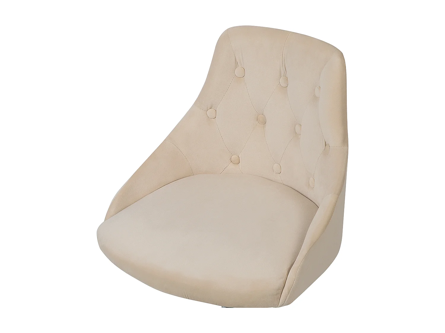 Bureaustoel Draaibaar PARRISH Fluweel Beige