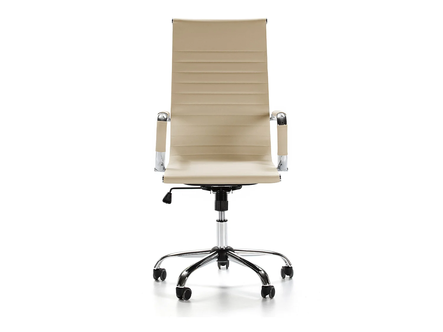 Kantoorstoel Londen verstelbaar Taupe, Kunstleer, Verstelbare hoogte