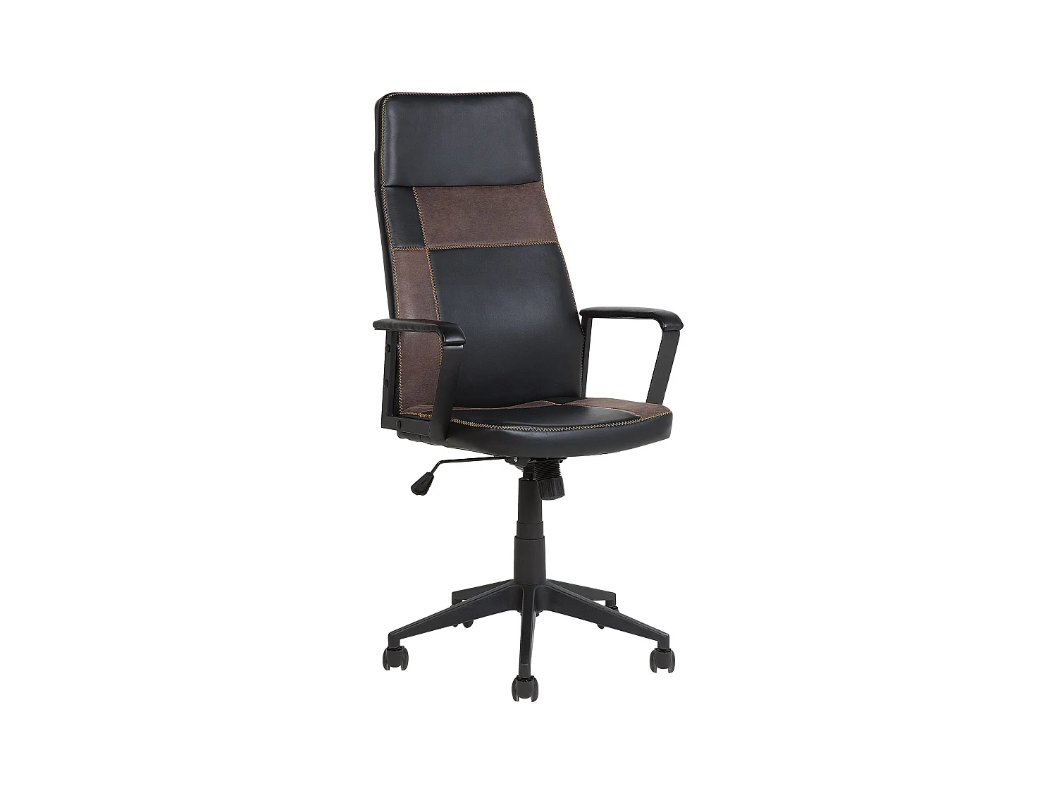 Chaise de bureau noire et marron DELUXE