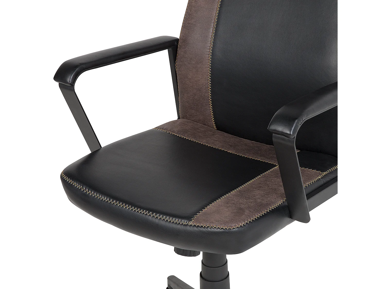Chaise de bureau noire et marron DELUXE