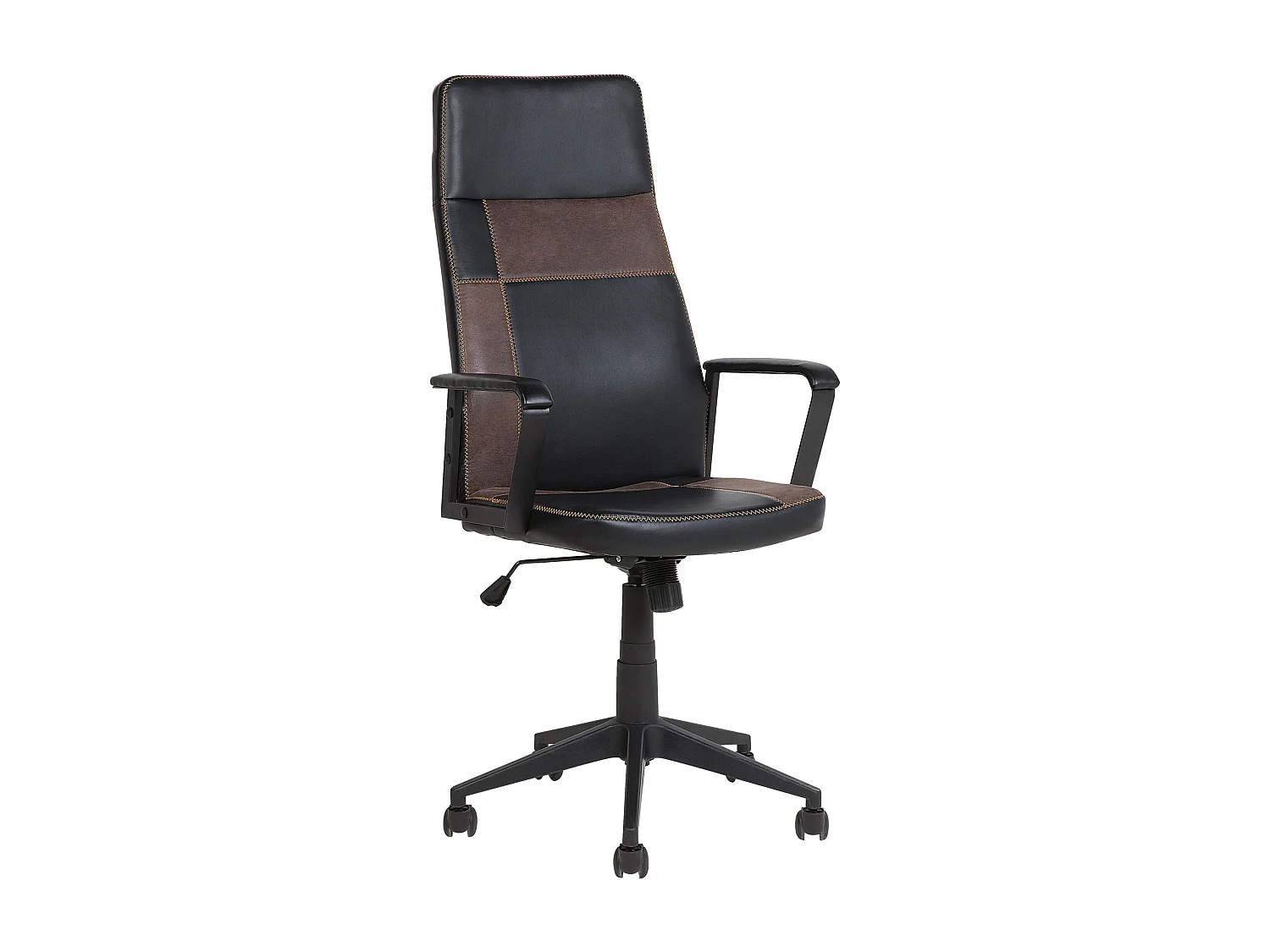 Chaise de bureau noire et marron DELUXE