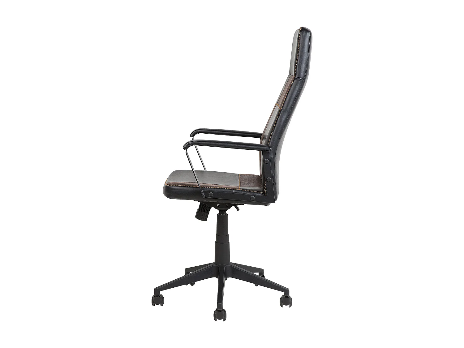 Chaise de bureau noire et marron DELUXE