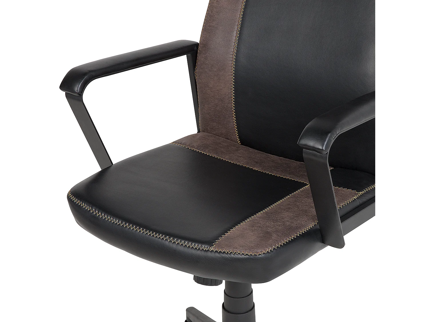 Chaise de bureau noire et marron DELUXE