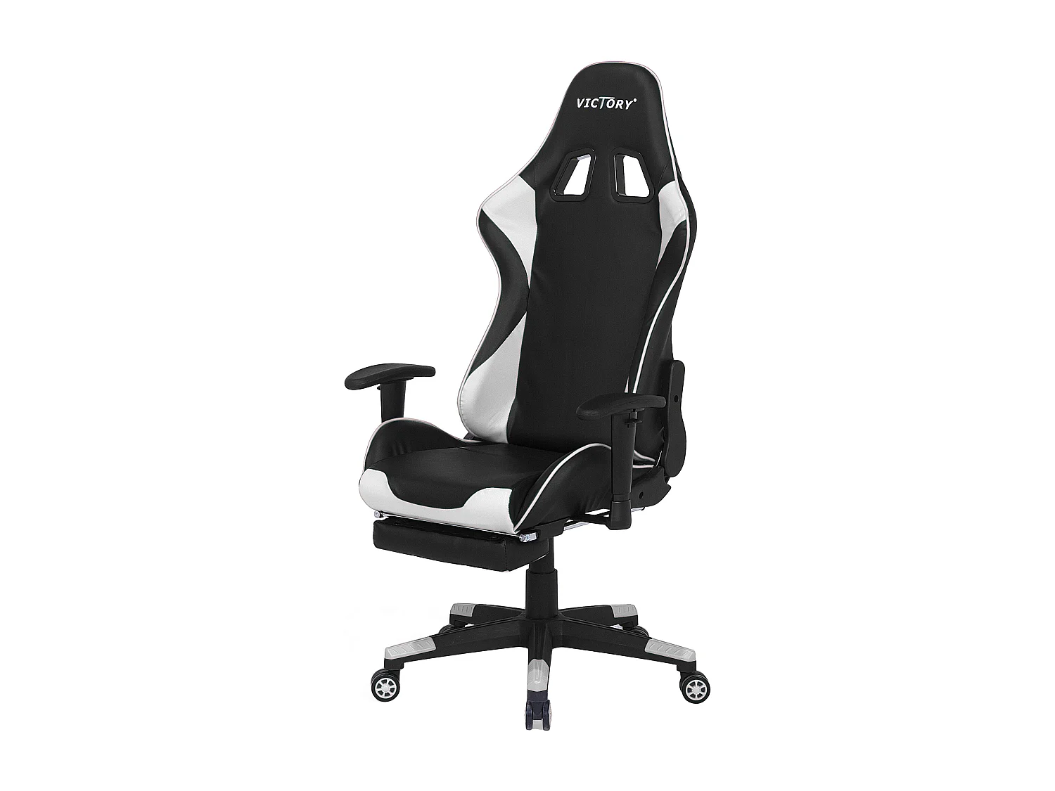 Gamestoel Draaibaar VICTORY Kunstleer Wit