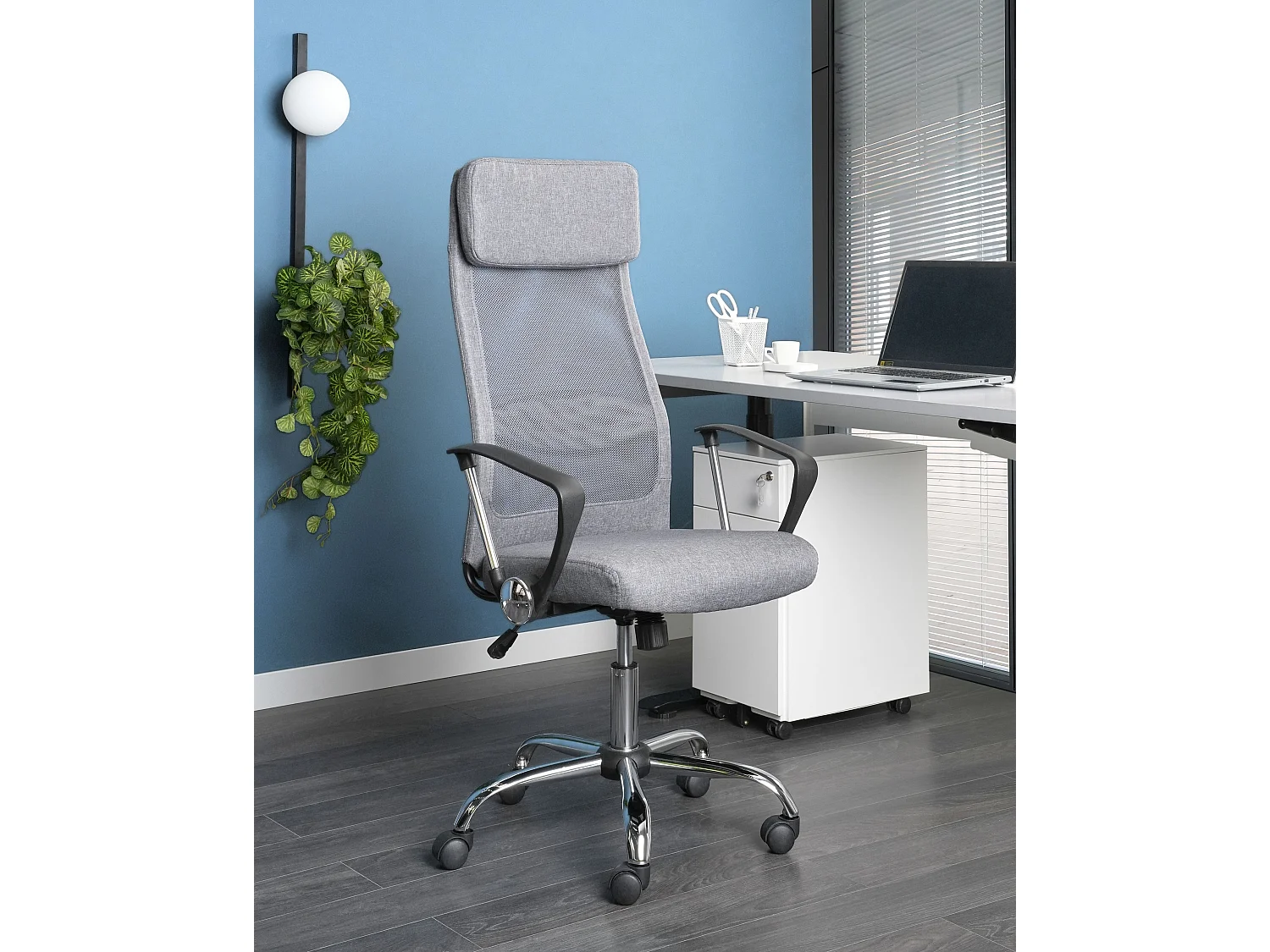 Chaise de bureau PIONEER Gris foncé