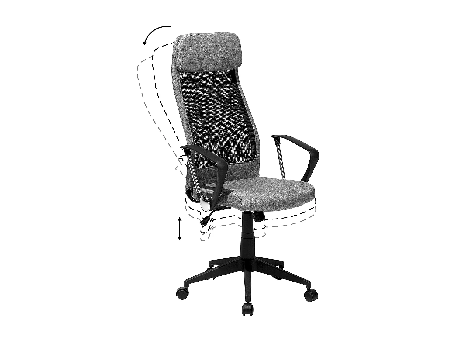 Chaise de bureau PIONEER Gris foncé