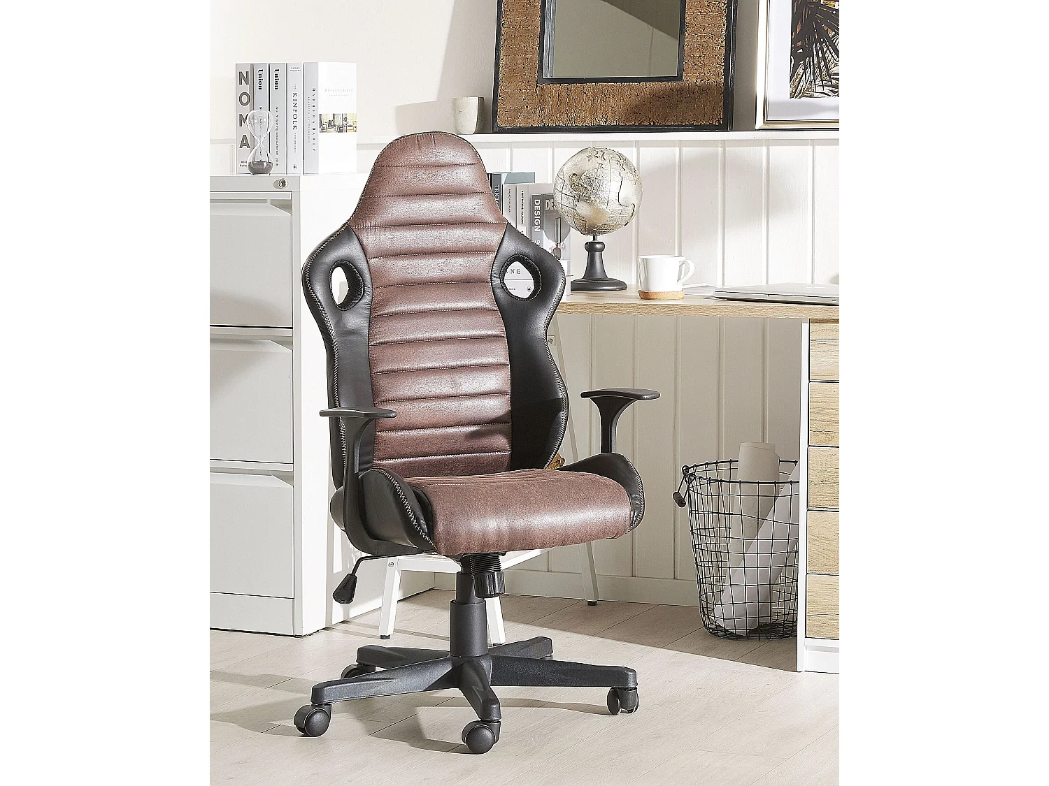 Chaise de bureau SUPREME Cuir PU Marron