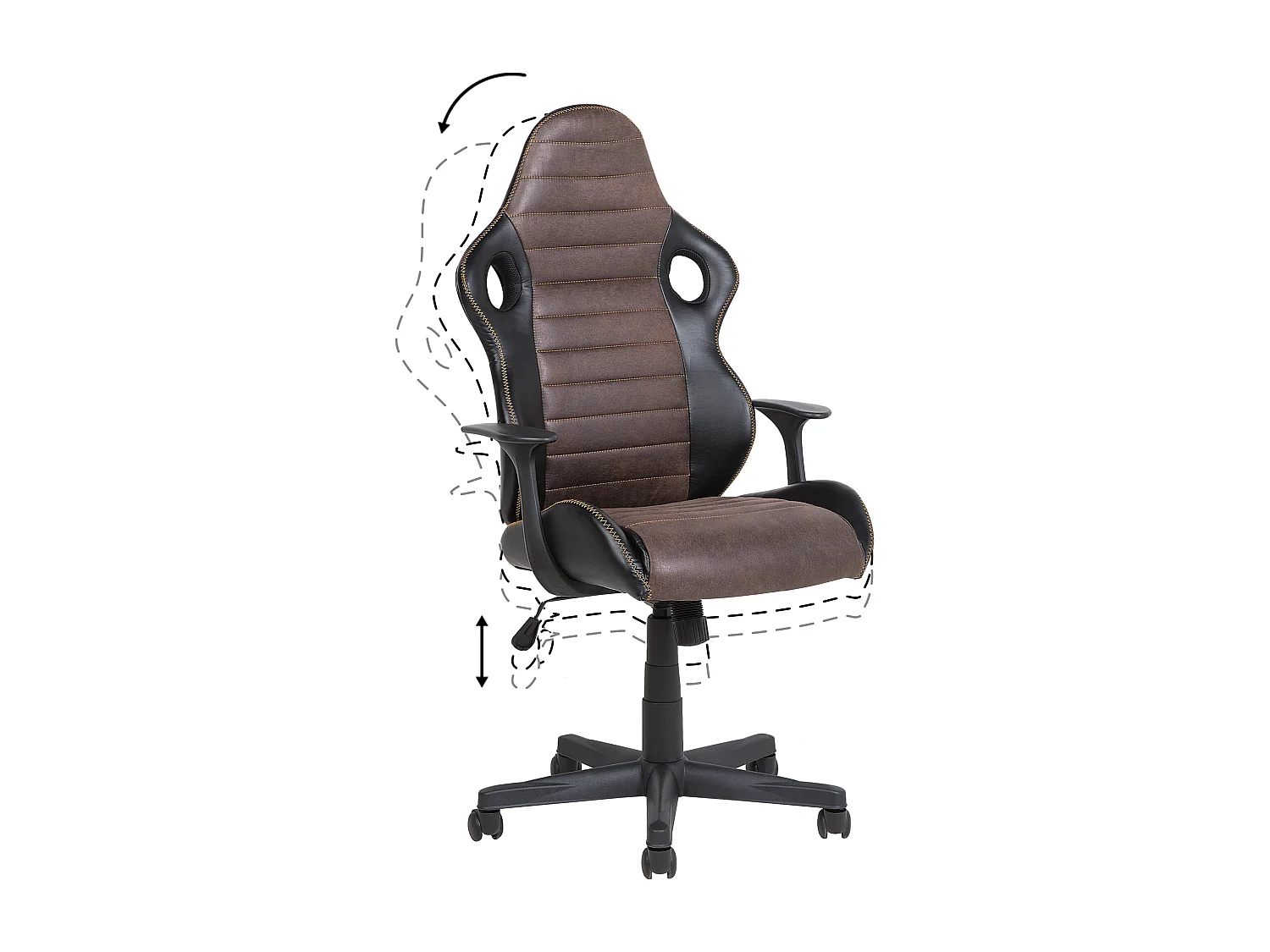 Chaise de bureau SUPREME Cuir PU Marron