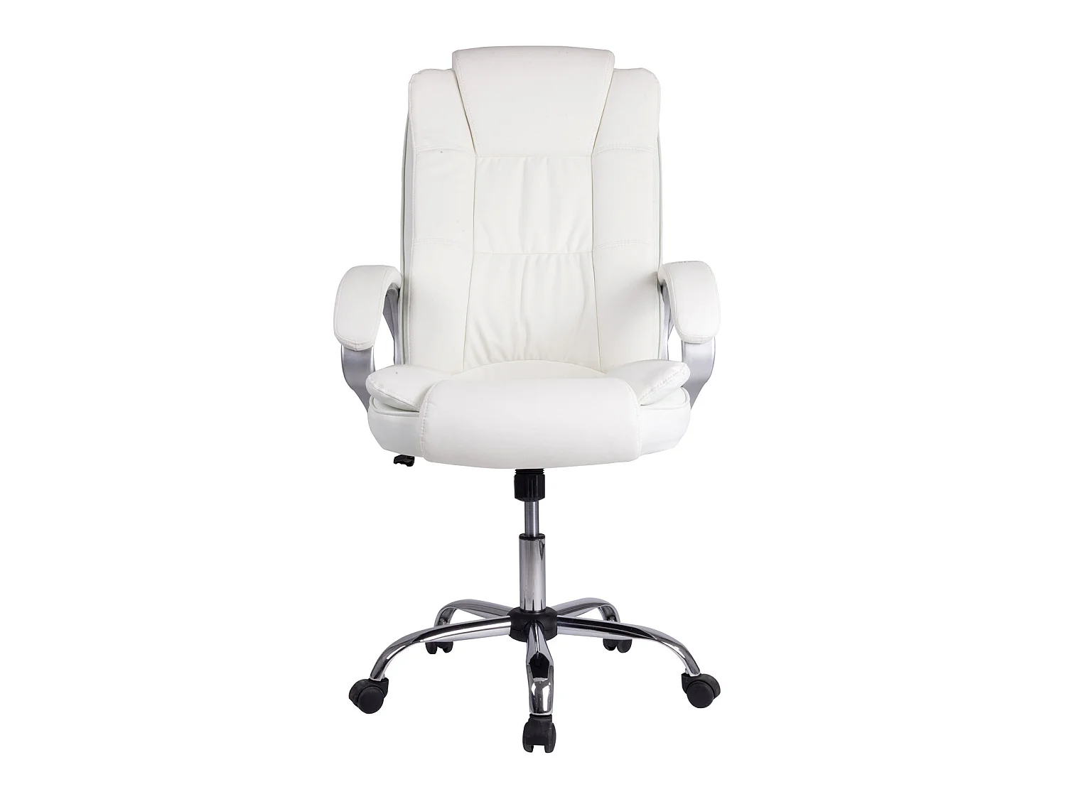 Sillón de Oficina Karen elevable y reclinable, Piel sintética, Color Blanco