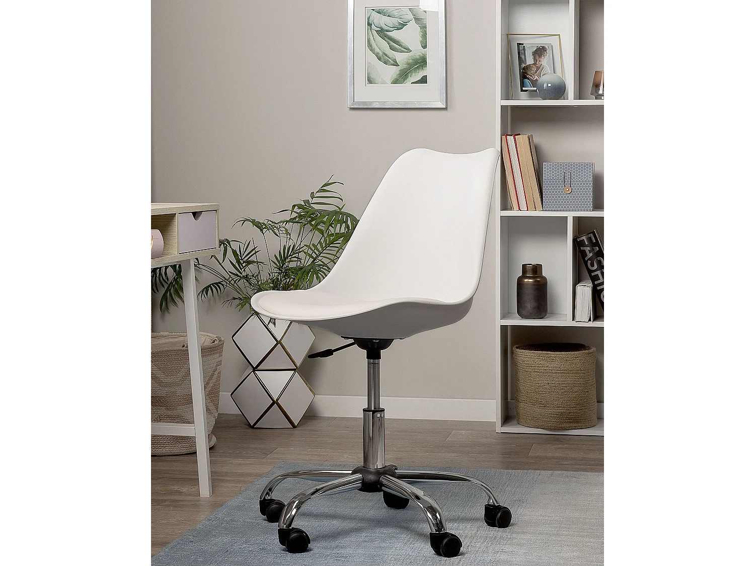 Chaise de bureau DAKOTA Cuir PU Blanc