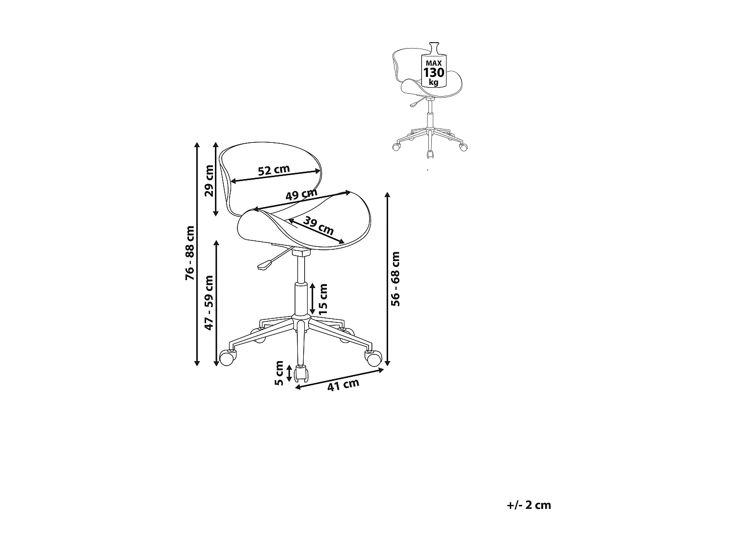 Krzesło biurowe Obrotowy ROTTERDAM Ekoskóra Czarny