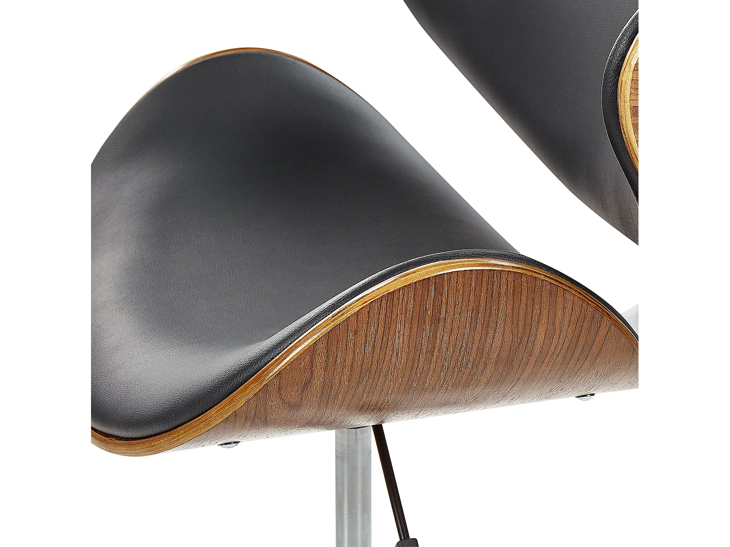 Bureaustoel Draaibaar ROTTERDAM Kunstleer Zwart