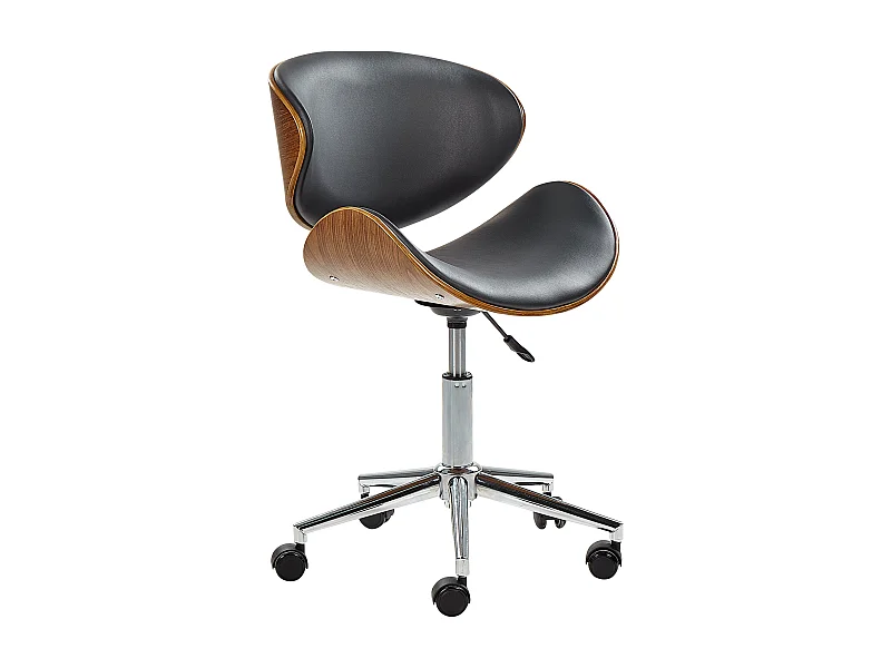 Chaise de bureau ROTTERDAM Cuir PU Noir