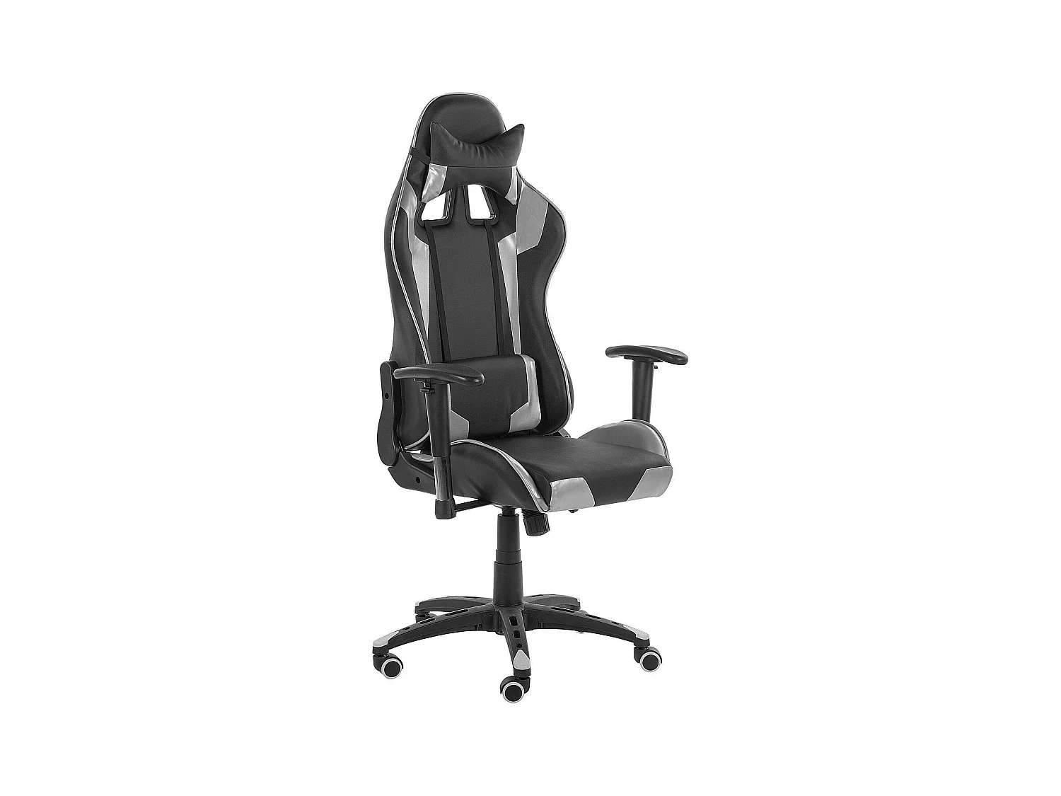 Siège de gaming KNIGHT Cuir PU Argenté