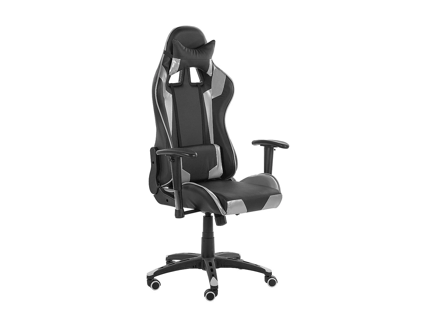 Siège de gaming KNIGHT Cuir PU Argenté