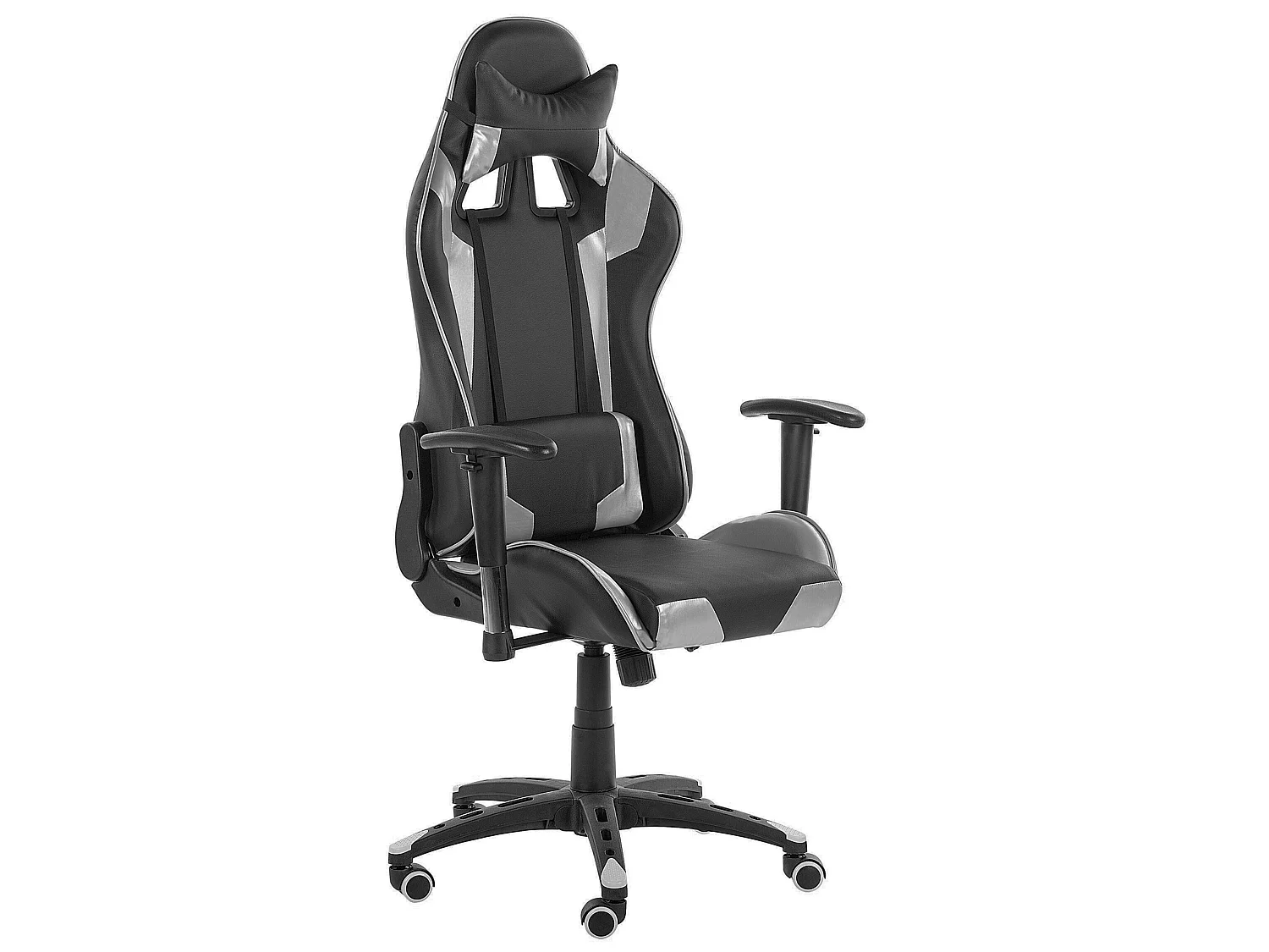 Siège de gaming KNIGHT Cuir PU Argenté