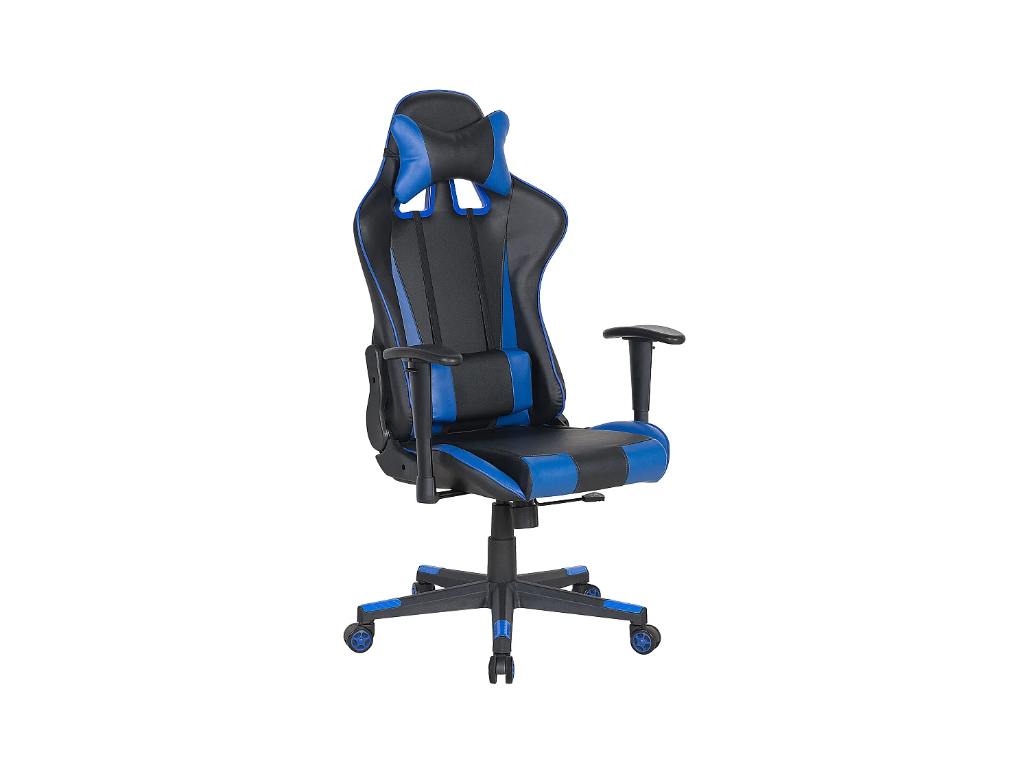 Chaise de bureau GAMER Cuir PU Bleu foncé