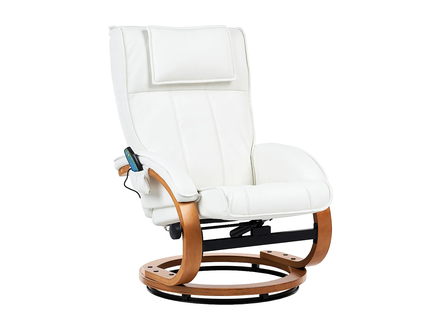 Fauteuil massant MAJESTIC Cuir PU Blanc