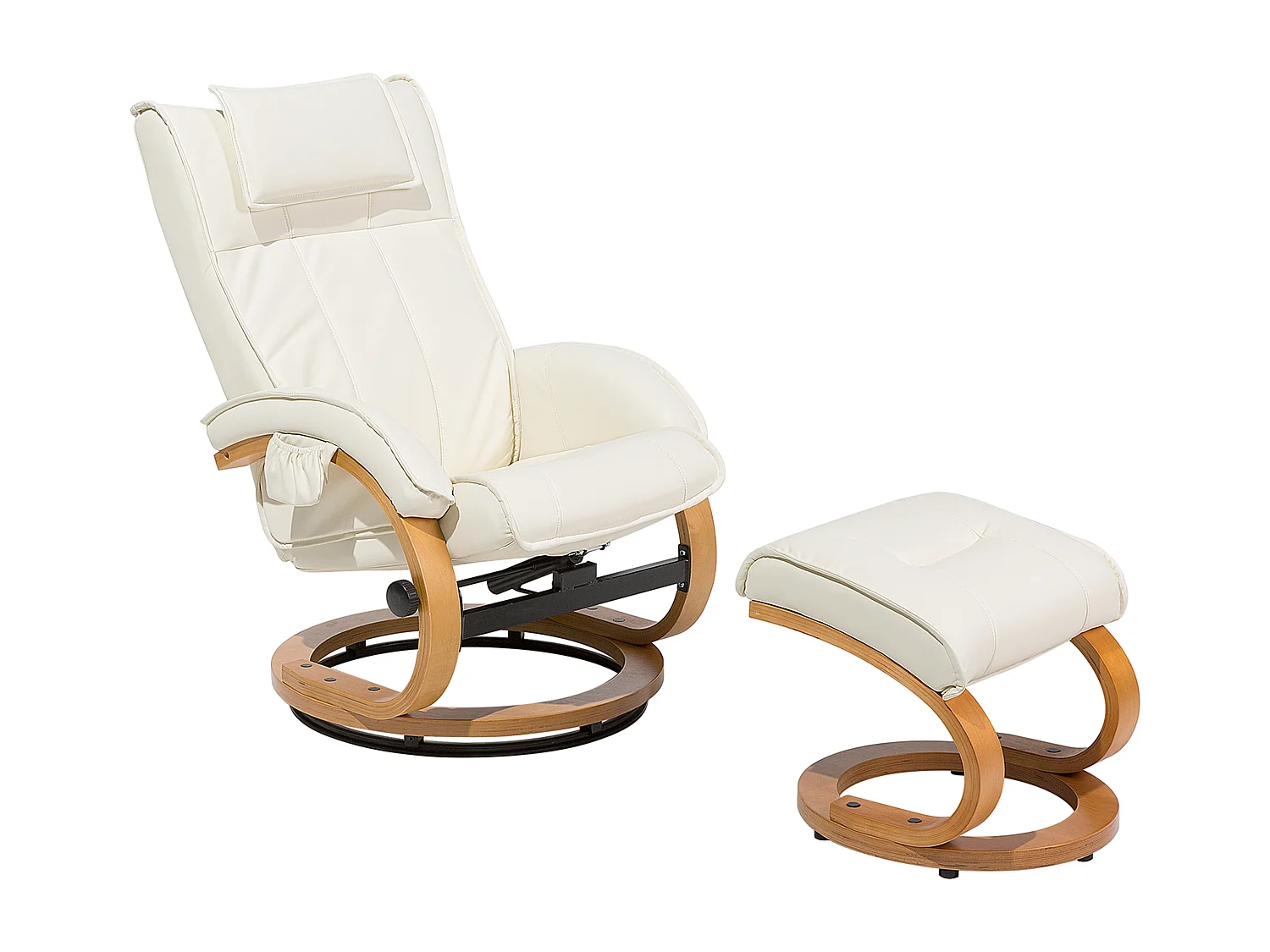 Fauteuil massant MAJESTIC Cuir PU Blanc