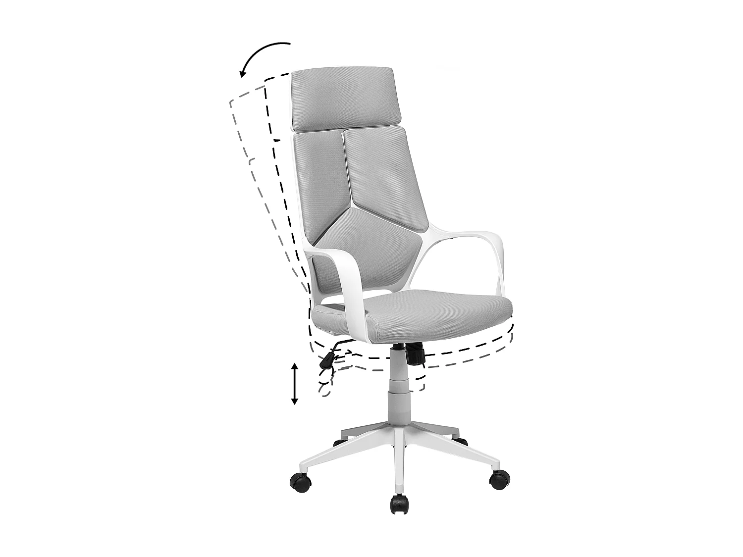 Chaise de bureau DELIGHT Gris clair