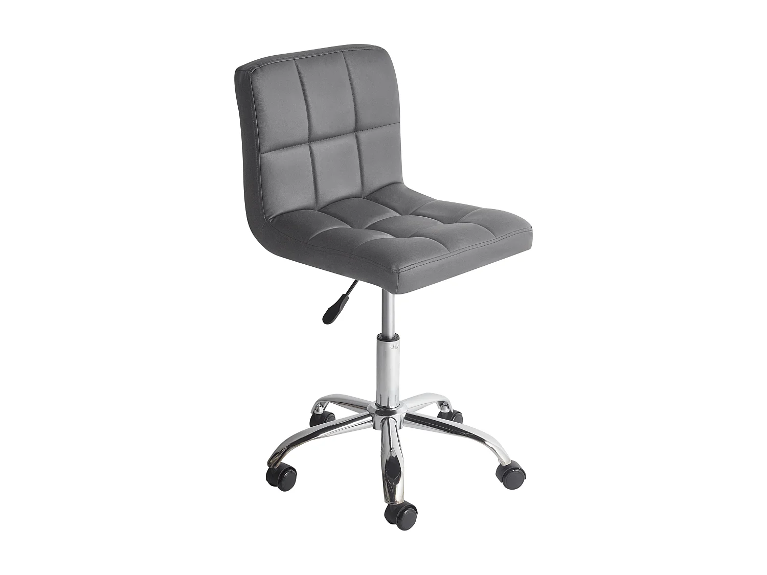 Arbeitsstuhl Arbeitshocker Hocker mit Rollen grau Polyester Marion
