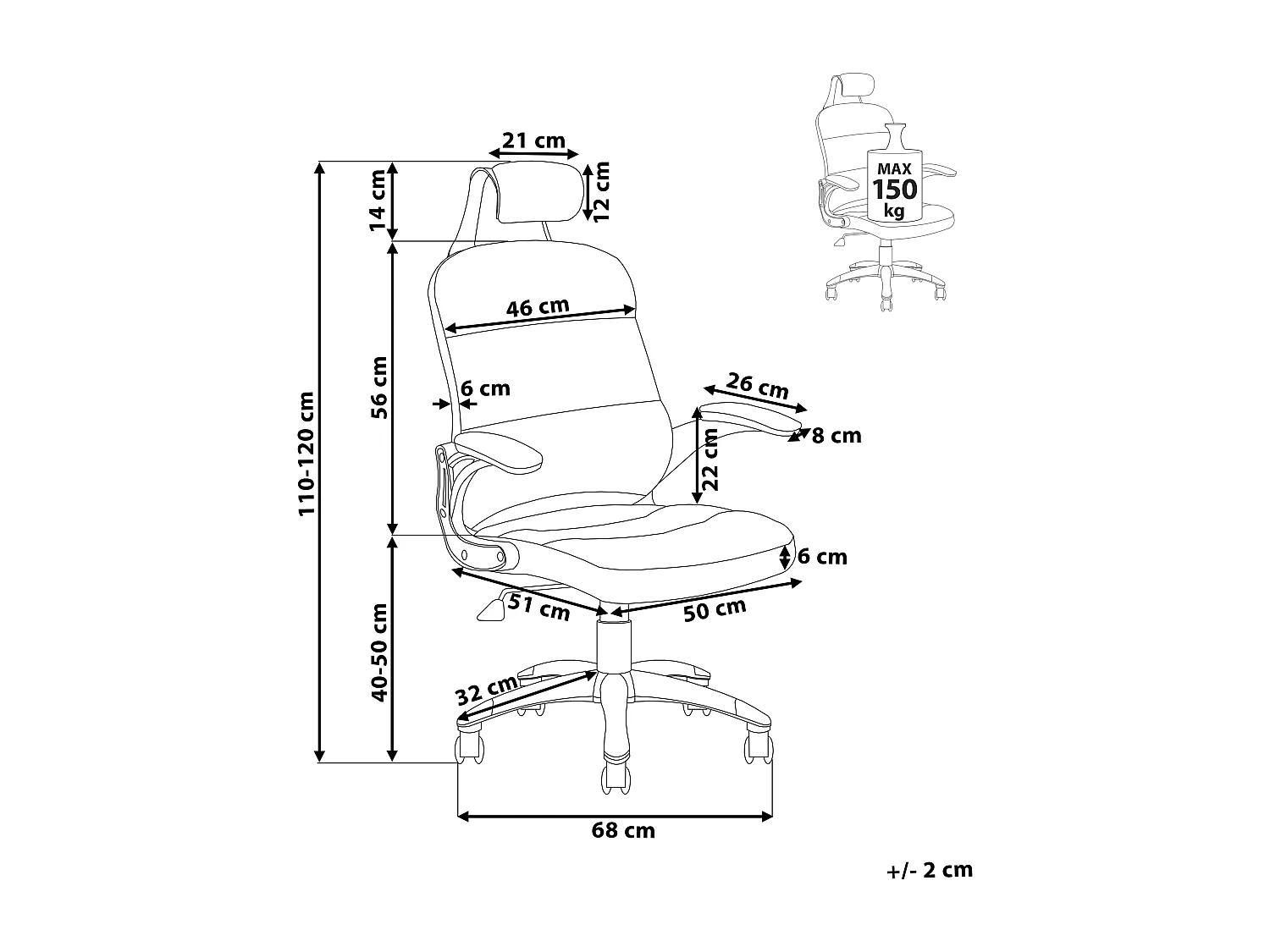 Chaise de bureau design bordeaux PREMIER