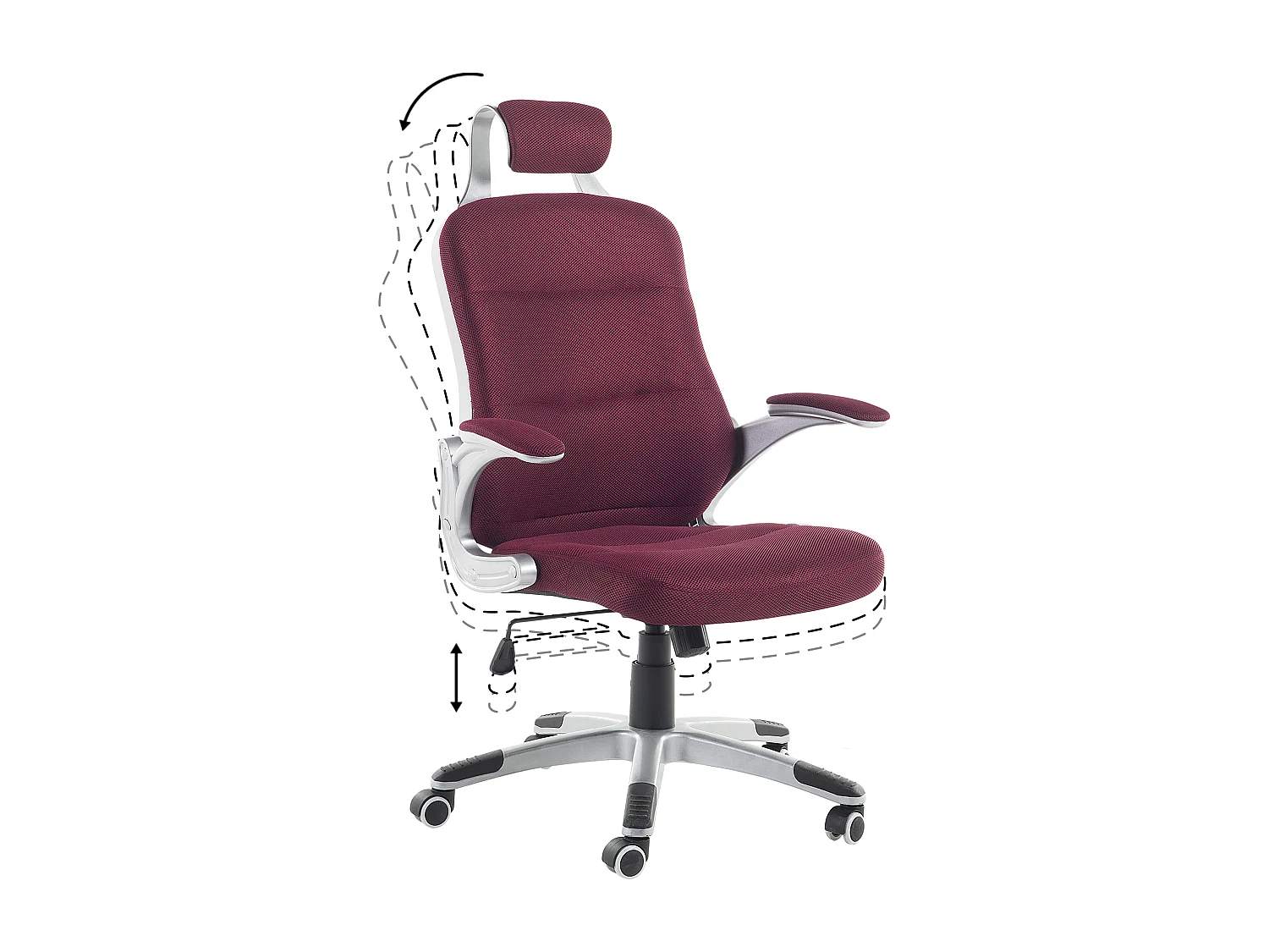 Chaise de bureau design bordeaux PREMIER