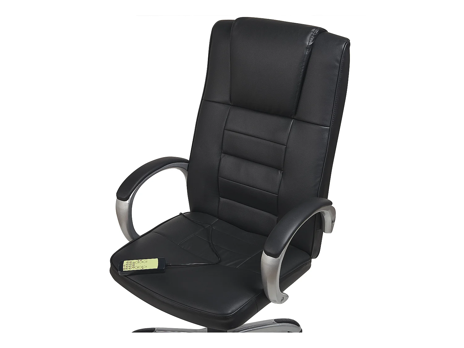 Massagestoel met verwarming GRANDEUR Kunstleer Zwart