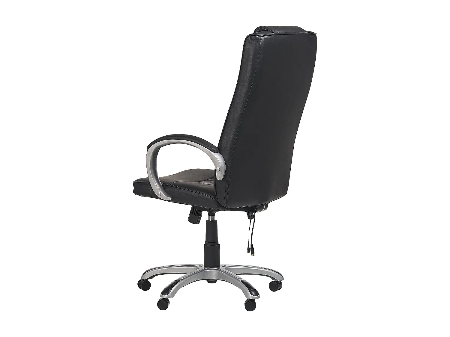 Fauteuil massant avec fonction chauffante GRANDEUR Cuir PU Noir