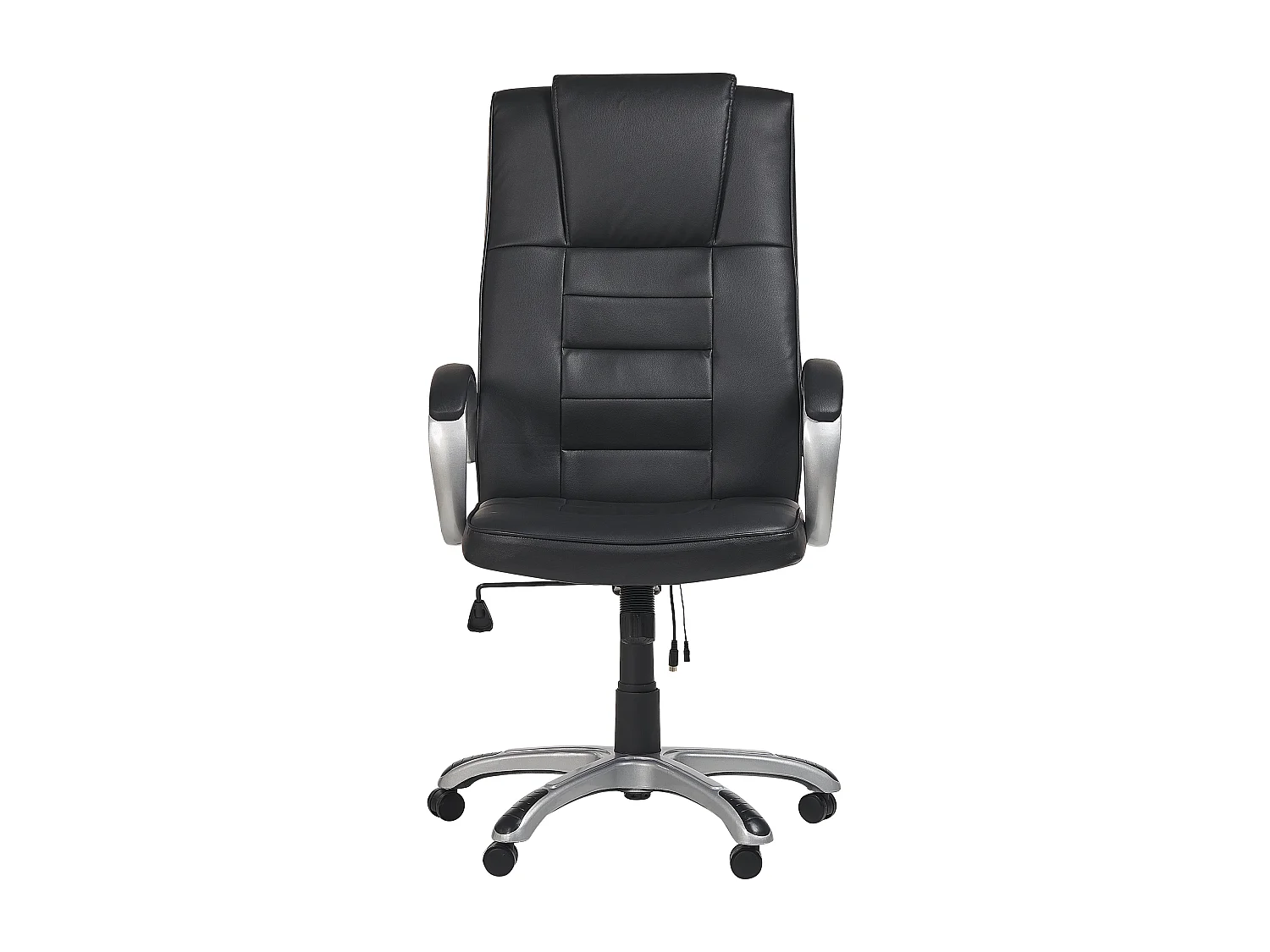 Fauteuil massant avec fonction chauffante GRANDEUR Cuir PU Noir