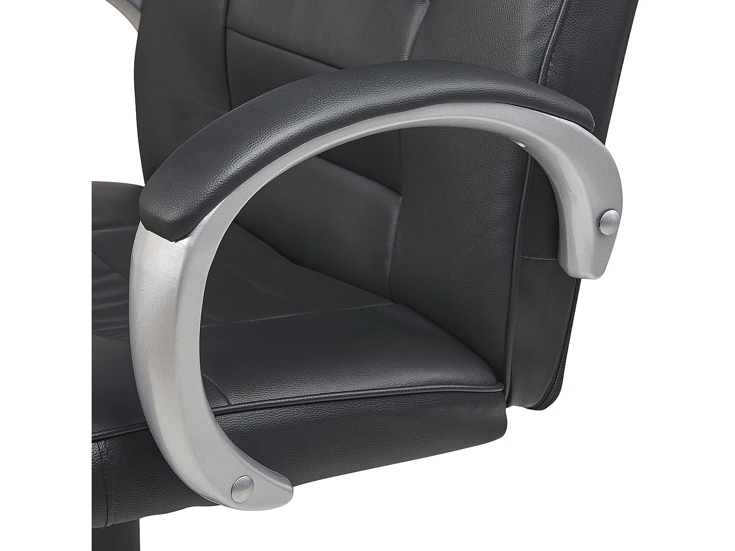 Fauteuil massant avec fonction chauffante GRANDEUR Cuir PU Noir