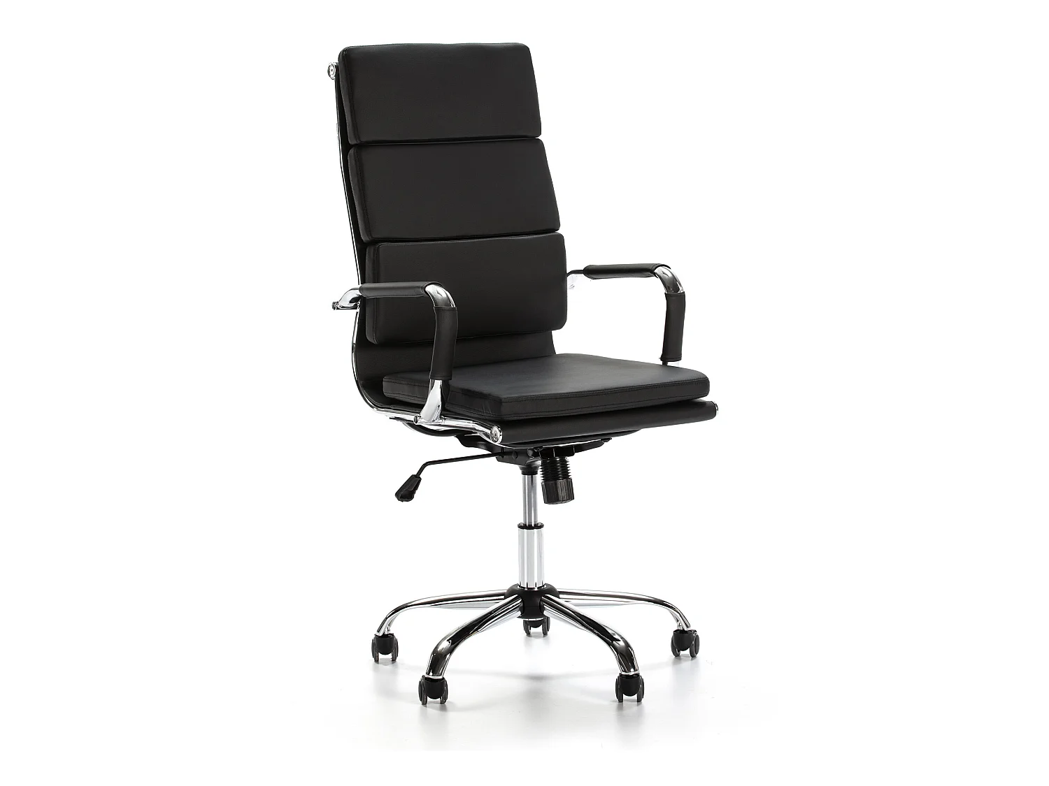 Fauteuil de Bureau Morgan inclinable Noir, Cuir synthétique