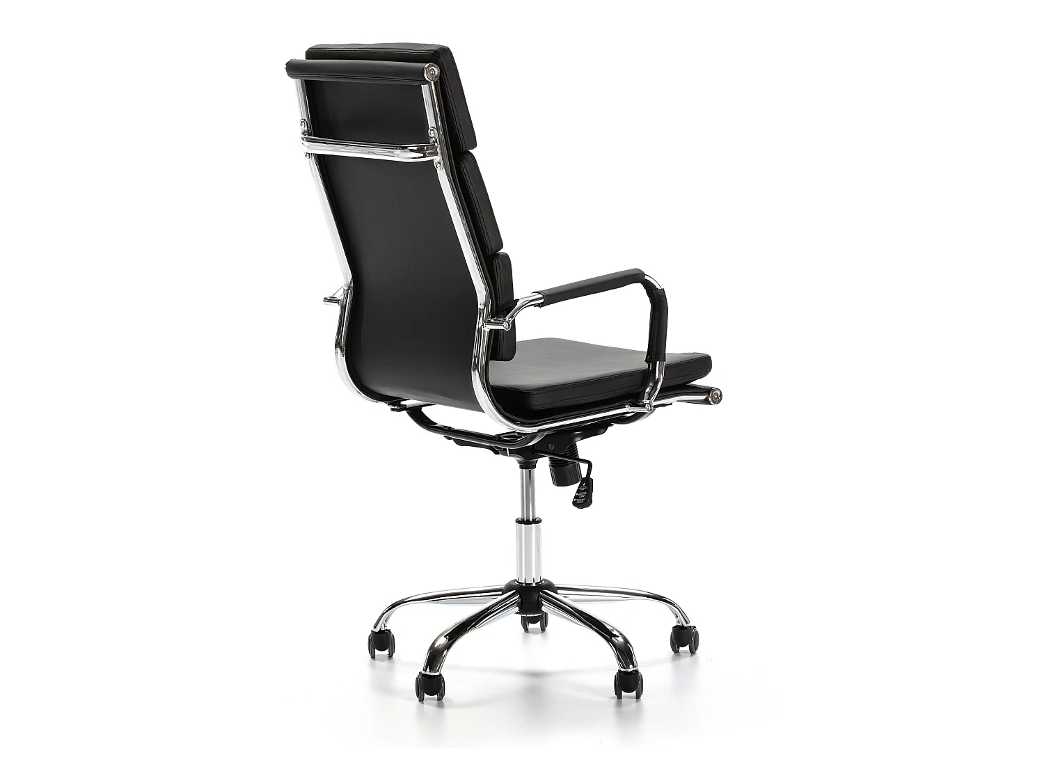 Sillón de Oficina Morgan reclinable Negro, Piel sintética, Altura Ajustable