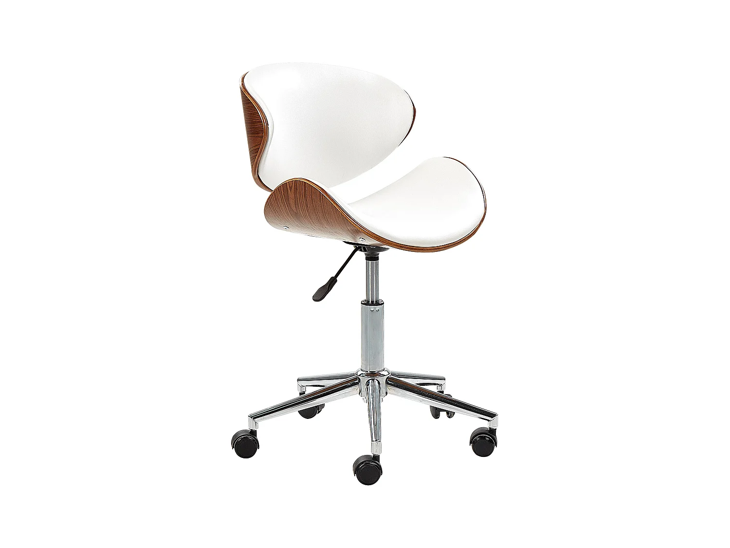 Barhocker mit Rollen höhenverstellbar Kunstleder weiß Modern Rotterdam