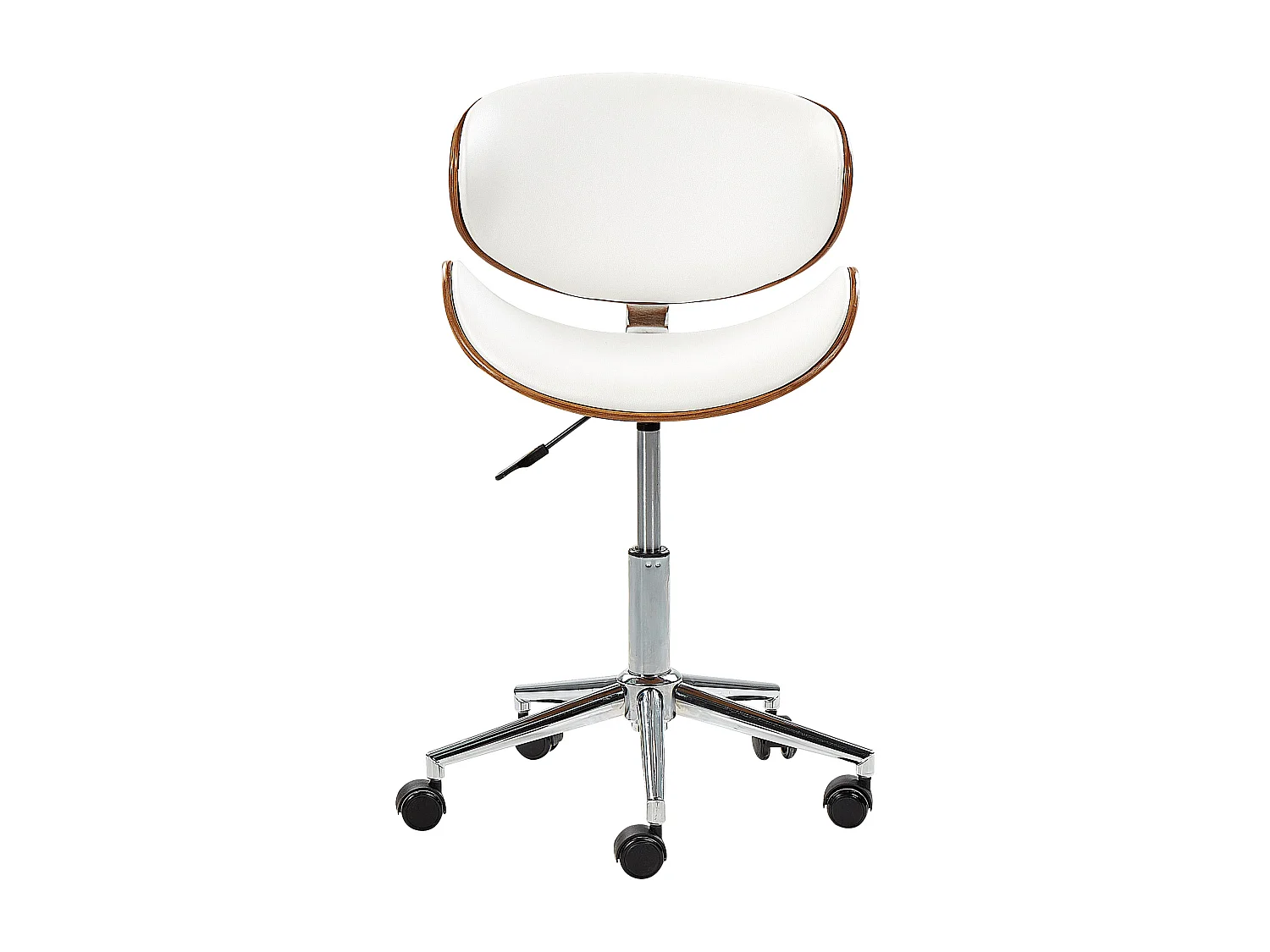 Barhocker mit Rollen höhenverstellbar Kunstleder weiß Modern Rotterdam