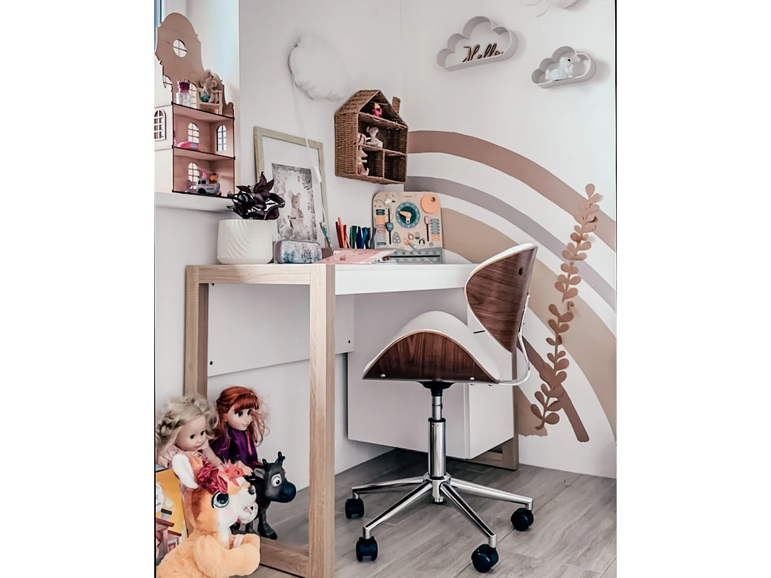 Chaise de bureau ROTTERDAM Cuir PU Blanc